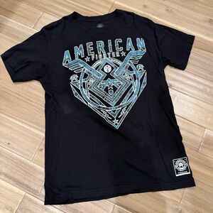 American Fighter Black and Blue Graphic Tee